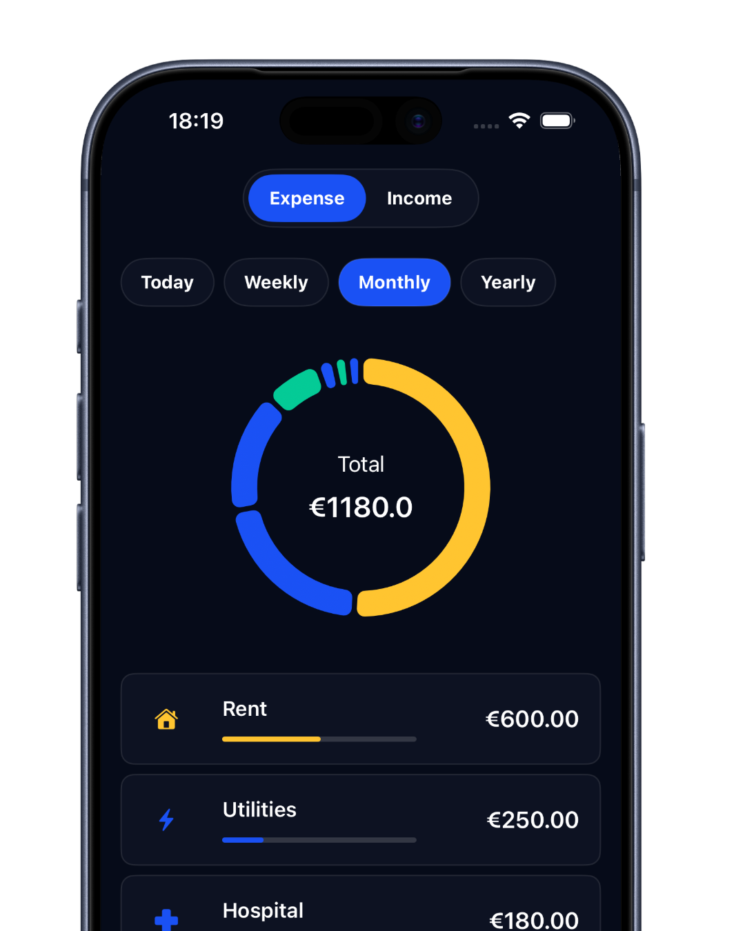 RemindPay spending charts