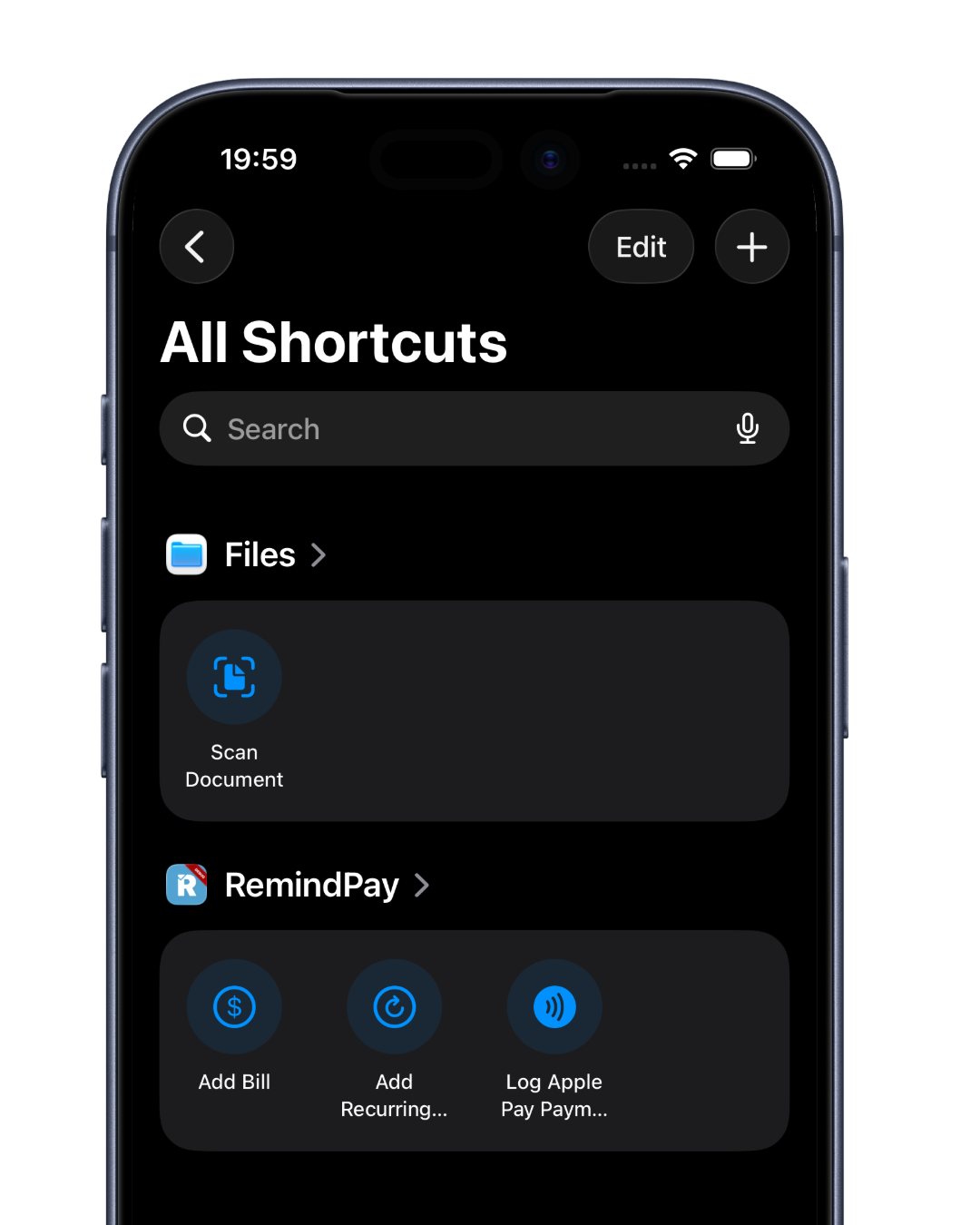 RemindPay Siri Shortcuts and Apple integrations
